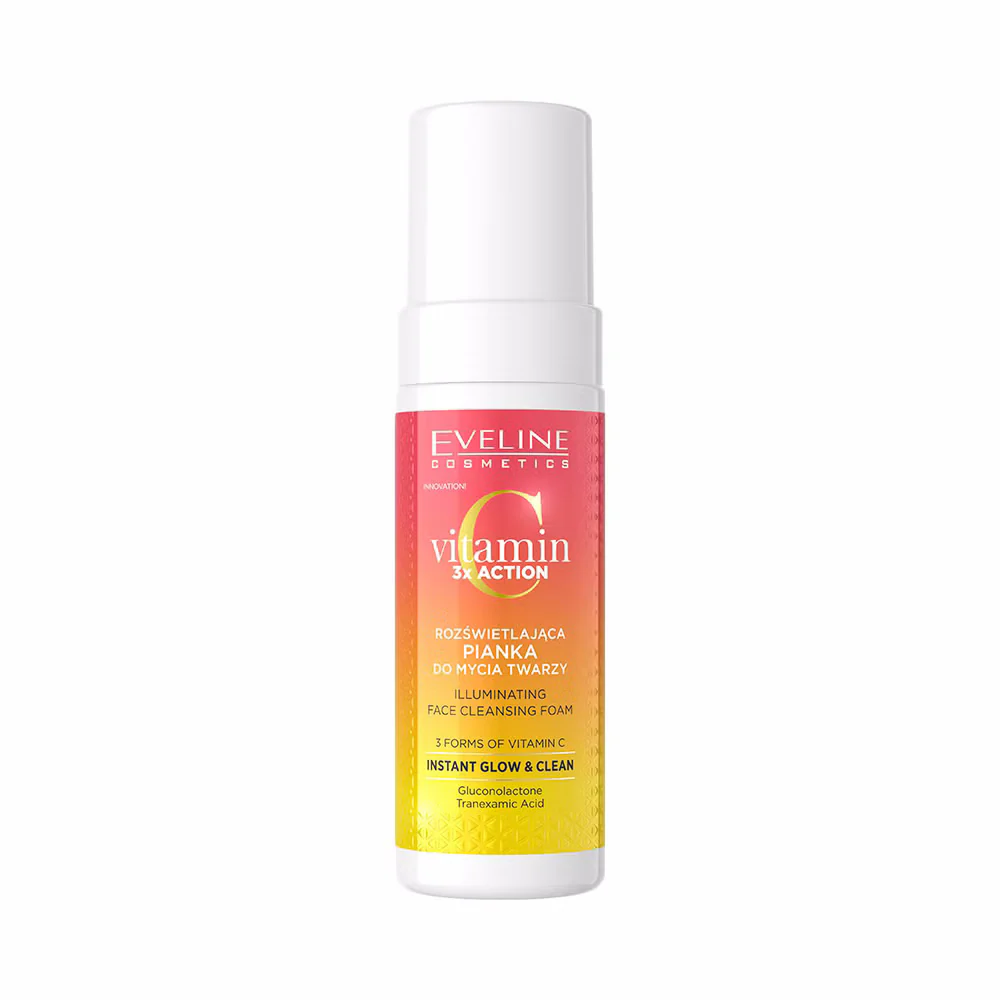 Illuminating face cleansing foam