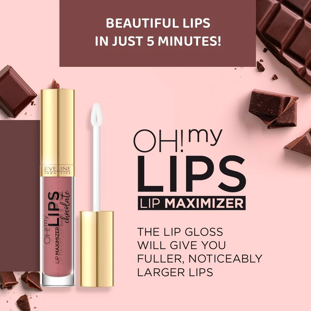 Plumping Lip Gloss with hyaluronic acid and chili, Chocolate - Image 3