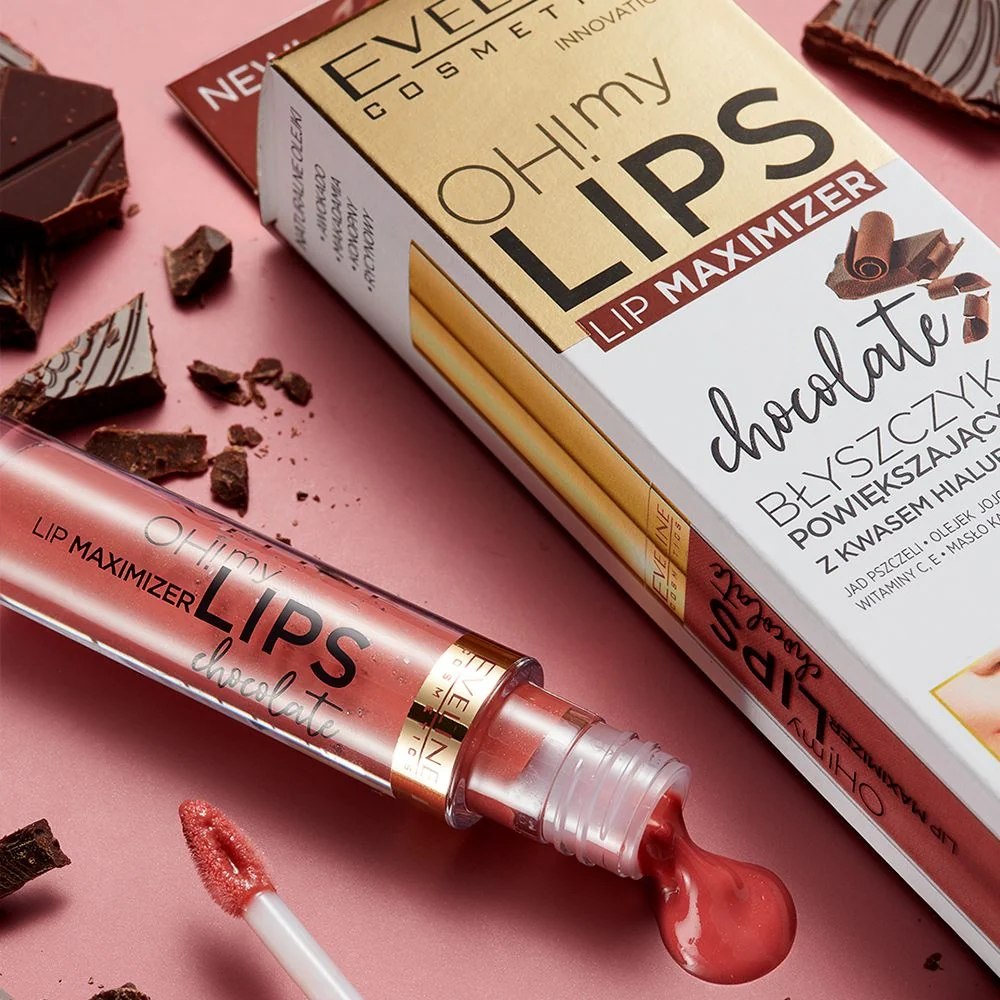 Plumping Lip Gloss with hyaluronic acid and chili, Chocolate - Image 6