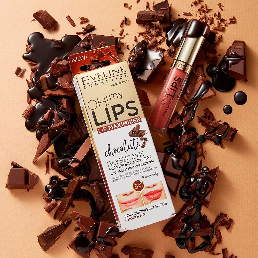 Plumping Lip Gloss with hyaluronic acid and chili, Chocolate - Image 7
